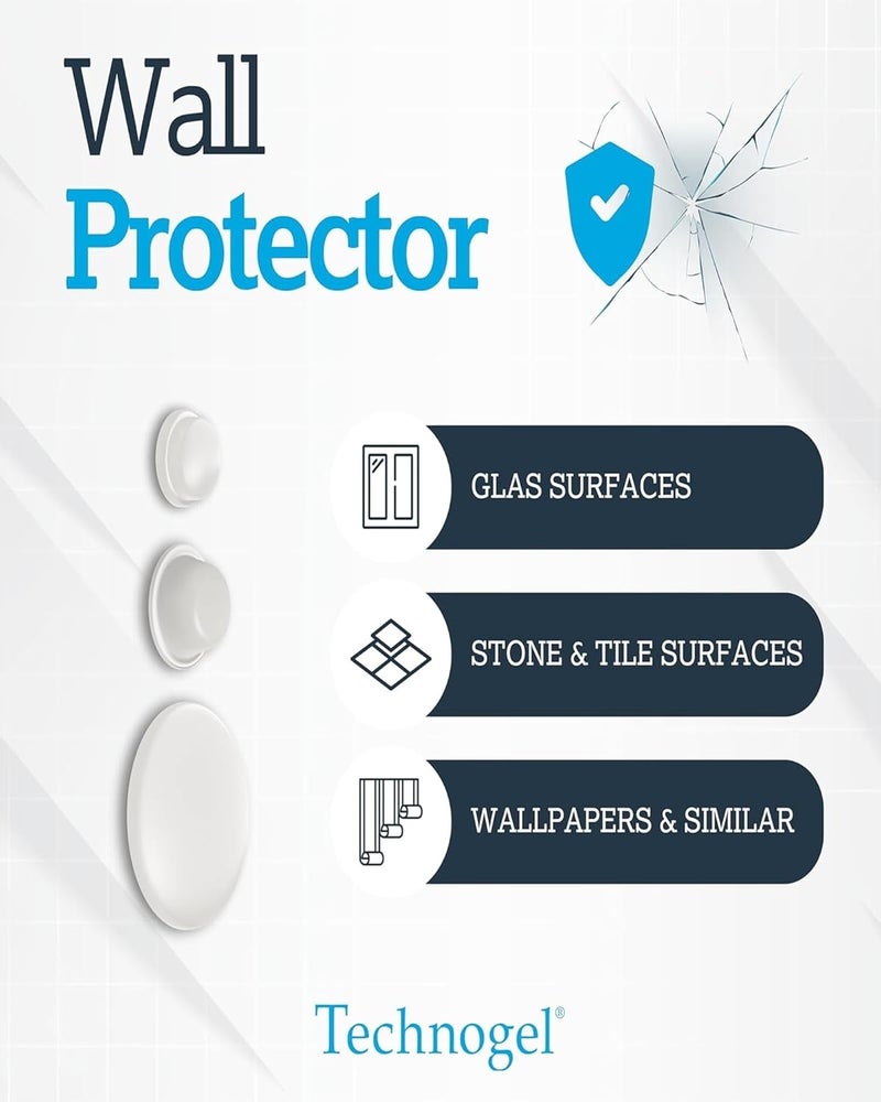 Technogel Protector, Transparent Peel-and-Stick Surface Protectors, High- Durable, Shock Absorbing, Reusable, Noise Damping, Door Bumpers (Medium) - Image 4